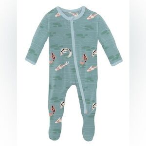 Kickee Pants Koi Pond Footie with Zipper 3-6 months